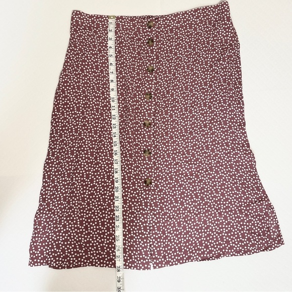Express Mauve Midi Polka Dot Skirt Women’s size XL - Picture 7 of 8